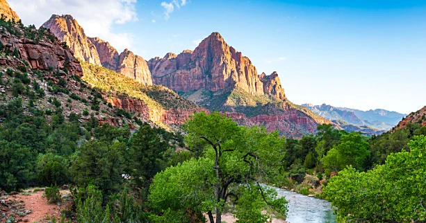 The Watchman in Zion National Park, about an hour from Cedar City
